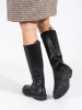 Classic Black Leather Riding Boots by Sergio Leone