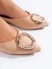 Beige Suede Ballet Flats