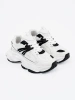 White Thick-Soled Sneakers