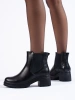 Black Block Heel Ankle Boots
