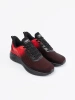 Black red lightweight men's sports shoes