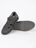 Men's grey perforated loafers