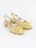 Yellow open-heel sandals