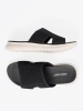 Women's black platform slides Sergio Leone