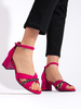 Fuchsia Suede Sandals