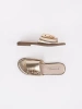 Women's gold flat sandals