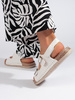 White Buckle Sandals