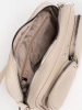 Small beige handbag with pockets