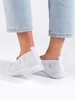 Białe tekstylne slip on damskie 
