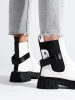 White platform ankle boots