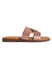 Golden Flat Slip-On Sandals
