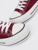 Women's Burgundy Platform Sneakers