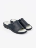 Navy Blue Leather Lined Sandals