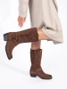 Cozy Brown Leather Western Boots by Sergio Leone