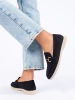 Suede Black Loafers