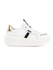 White Leather Platform Sneakers