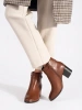 Warm Brown Ankle Boots with a Block Heel by Sergio Leone