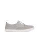 Grey perforated leather sneakers