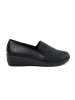 Women's black platform loafers