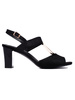 Chic Black Block Heel Sandals