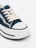 Women's navy blue sneakers with white accents