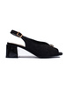 Sophisticated Black Block Heel Sandals