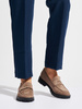Beige Suede Loafers