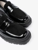 Patent Leather Loafers with Studs