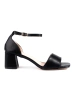 Classic Black Low Block Heel Sandals