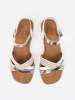 Sergio Leone Women's White Flat Sandals