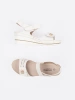 White comfortable wedge sandals