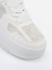 White women's lace sneakers