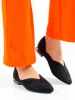 Black Suede Ballet Flats by Potocki