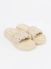 Light beige slides with crystals