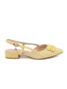 Yellow open-heel sandals