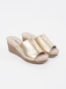 Women's Gold Wedge Sandals