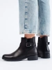 Chic Black Ankle Boots with Stretchy Panel