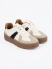 Beige platform sneakers