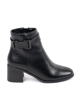 Classic Black Ankle Boots with Low Block Heel