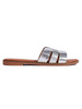 Silver Slide Sandals