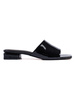 Classic Black Heeled Slides