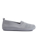 Gray Fabric Slip-On Shoes