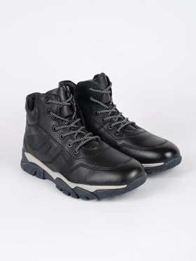 Cozy Black Lace-Up Ankle Boots