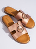 Golden Flat Slip-On Sandals