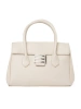 Light beige shoulder bag with strap