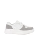 White leather platform sneakers