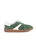Green and White Leather Sneakers