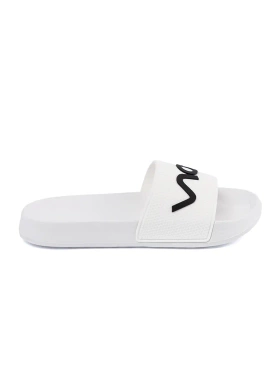 White Slippers with Text