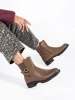 High Brown Ankle Boots