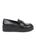 Elegant Black Loafers with Thick Sole